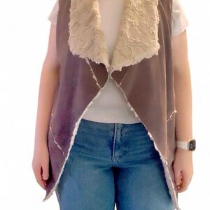 Double Zero Cream Shearling Vest
